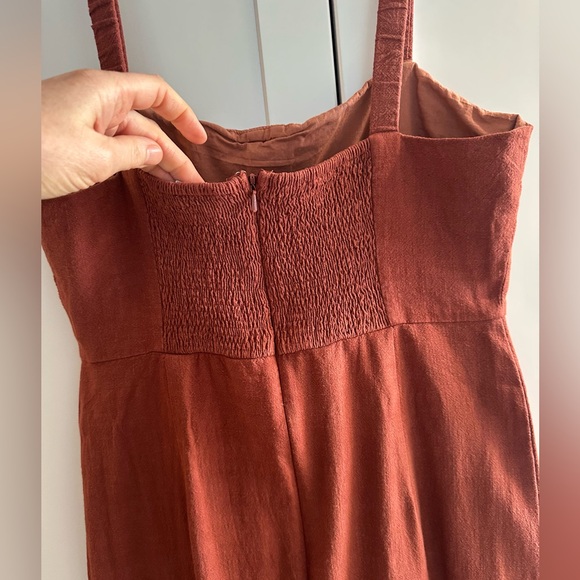 Lulus Linen blend Midi Sleeveless dress, Medium - Picture 6 of 9